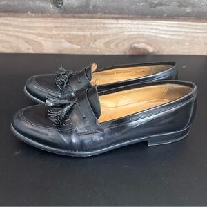 Mezlan Santander Kiltie Tassel Loafers Men's Dress Shoes Size 9 M Leather Black